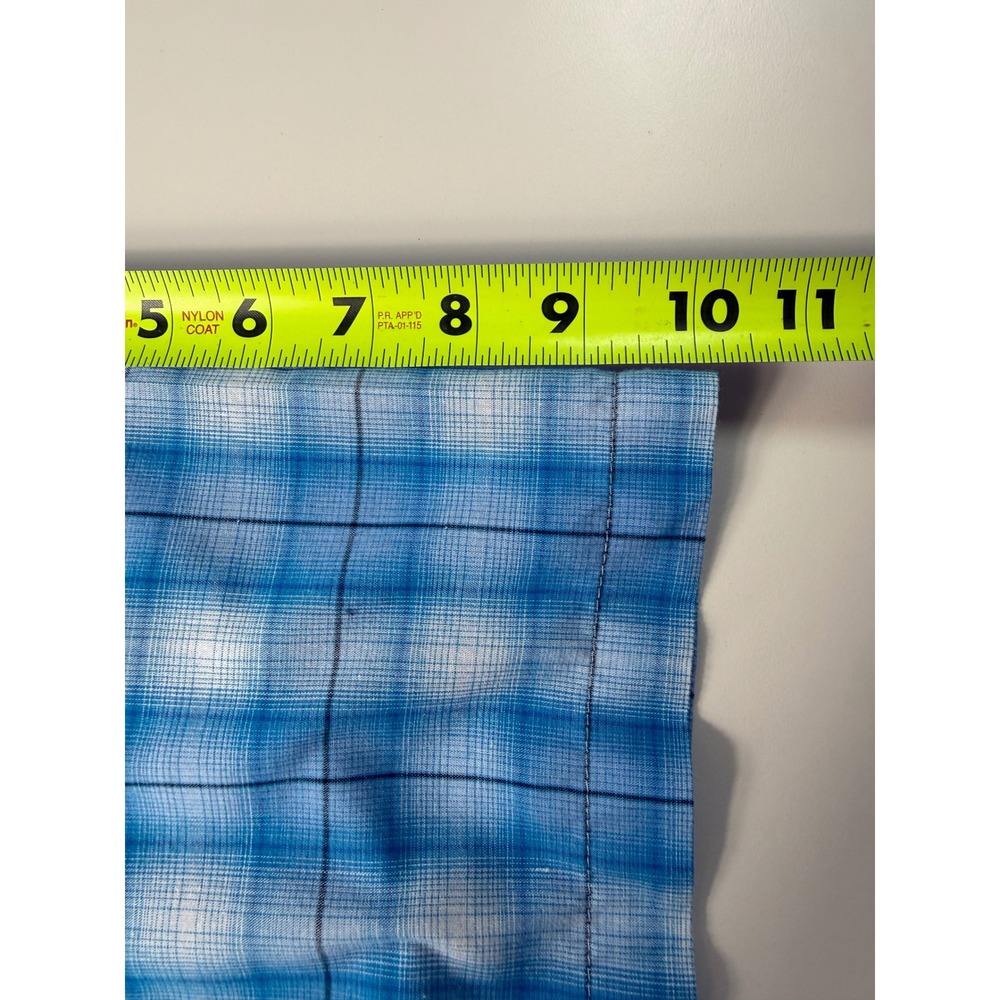 Vintage Wrangler Western Pearl Snap Shirt Men L Blue‎ Plaid Cowboy Rodeo Casual - Picture 6 of 11